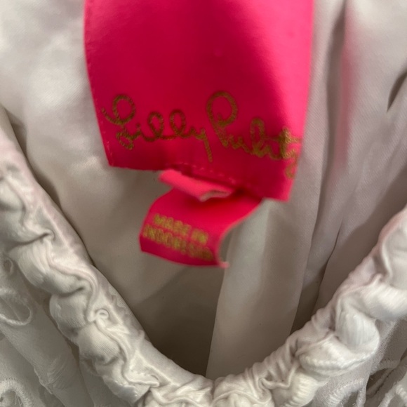 Lilly Pulitzer Off-Shoulder White Eyelet Dress - Picture 5 of 6